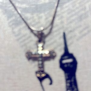 Vintage Marcastie cross sterling silver made in Italy .